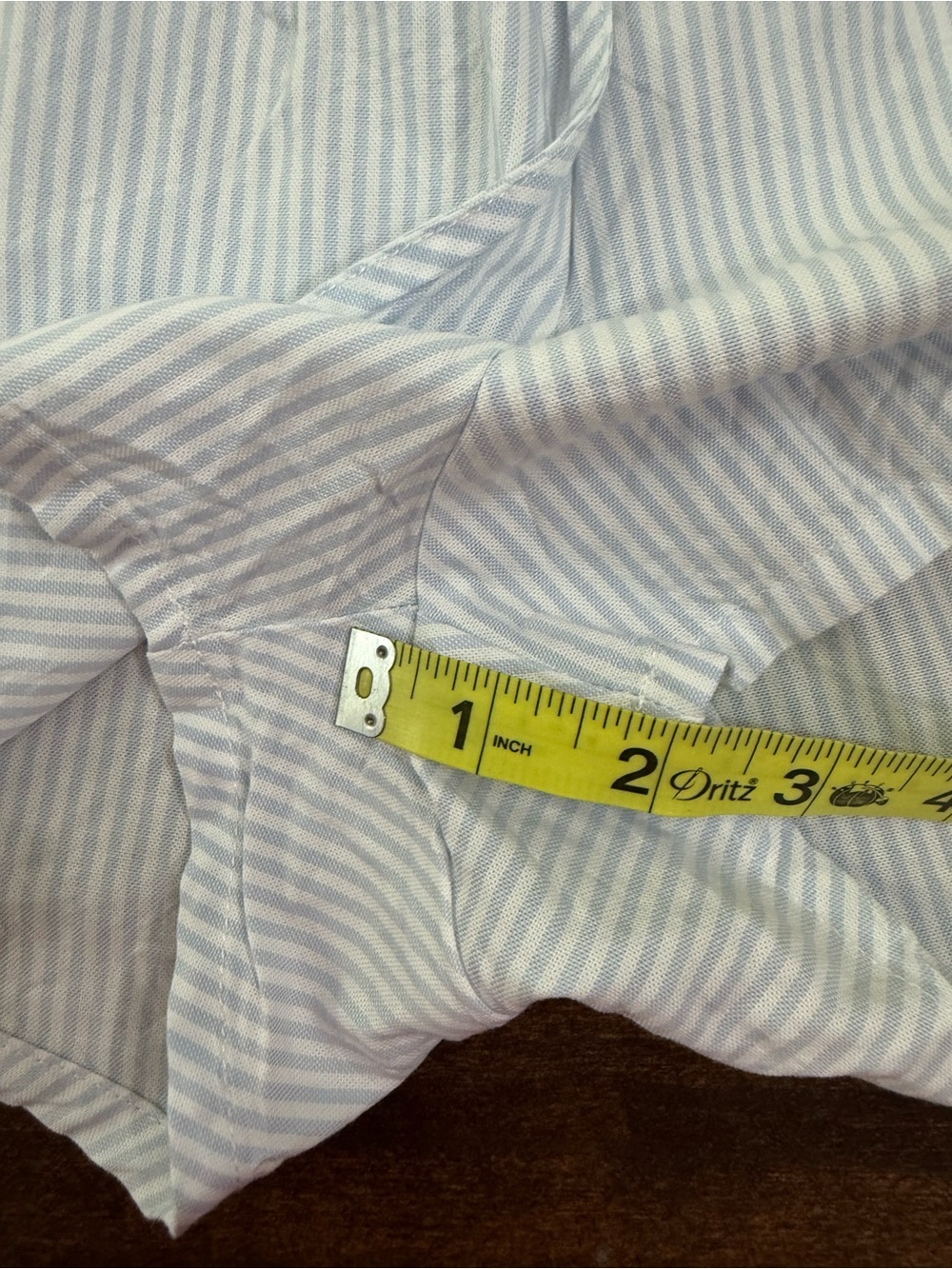 Brandy Melville Light Blue & White Striped Shorts - Picture 7 of 7